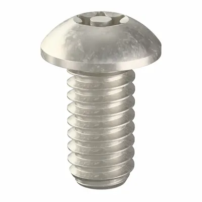 TAMPER-PRUF-SCREW Tamper Resistant Screw: 1/4"-20 Thread Size, 1/2 in Lg, Stainless Steel - Button Head Tamper-Resistant Machine Screws