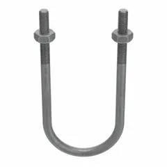 Steel U-bolt designed to secure 3 in pipe, conduit, or tubing to structural supports. Inside height of 8-1/2 in with 1/2-13 thread. Sold in a 5-pack for use in industrial piping systems.