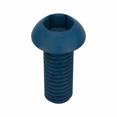 METRIC BLUE Socket Head Cap Screw: M6x1.00 Thread Size, 16 mm Lg, Button, Blue Phosphate - Button Head Socket Cap Screws