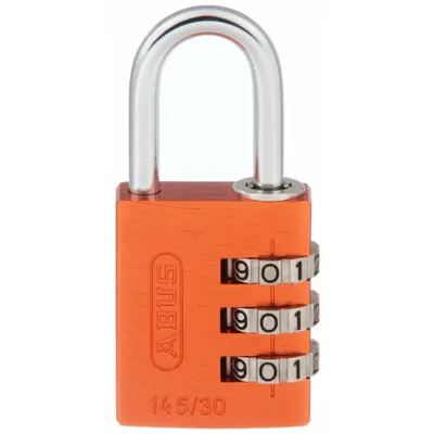ABUS Combination Padlock: Scrolling Combo, Orange, Aluminum, Std Shackle - TSA Approved Luggage Combination Padlocks