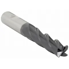 This general purpose carbide square end mill features a TiAlN coating for heat resistance and wear protection. With 4 flutes, a 3/4" mill diameter, 3" length of cut, and 6" overall length, it is suited for milling operations on steel, stainless steel, and cast iron in industrial manufacturing.