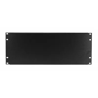 MONOPRICE Blank Panel: 4 Rack Units, 19 in Overall Wd, 7 in Overall Ht, Black - Blank Filler Panels