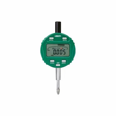 INSIZE Digital Indicator: 0 in to 0.5 in /0 mm to 12.7 mm, Inch/Metric - Digital Indicators with Back Lug