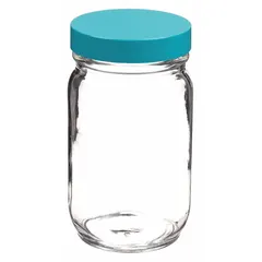 Clear Wide Mouth Round Glass Lab Bottle, 240 mL, 58-400, Colorless, 62 mm Body Dia, Case of 24, GLC-01770