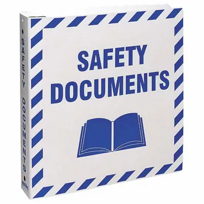 BRADY Binder: Safety Documents, 1 1/2 in Binder Ring Size, 11 in Overall Ht, 2 in Overall Dp