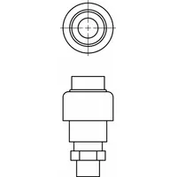 PARKER Breather Adapter: 1 1/2" UN Male Thread Inlet, 3/4 in MNPT Outlet (MPN 946056)
