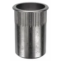 Rivet Nut: 3/8"-16 Thread Size, 53/64 in Overall Lg, 17/32 in Insert Dia, Round, Steel, Steel, 10 PK (MPN AKS4T-616-312)