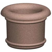 Planter Bollard: Circle, Gray, 36 in Overall Ht, Round Shape, Gray (MPN A4)