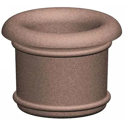 PETERSEN MFG Planter Bollard: Circle, Gray, 36 in Overall Ht, Round Shape - Round Planter Bollards