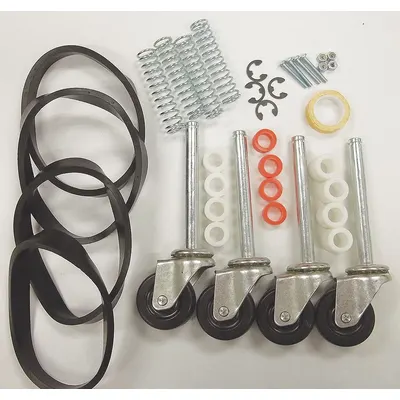 COTTERMAN Ladder Caster Kit: For Rolling Ladders, Swivel, 4 Casters, 2 in Wheel Dia