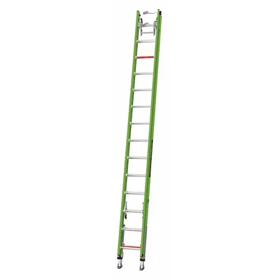 LITTLE GIANT 28 ft Cable Grab Non-Conductive Fiberglass Extension Ladder - Cable Grab Non-Conductive Fiberglass Extension Ladders