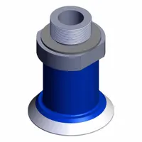 SMC Vertical Vacuum Inlet: Flat, M5 x 0.8 Vacuum Port, 20 mm Pad Dia, Food Grade Silicone Rubber, 40 (MPN ZP3P-T20PTSF-AG1)