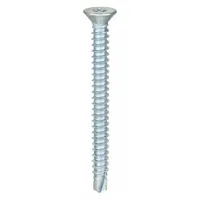 Tamper Resistant Screw: #10 Size, 2 in Lg, Steel, Zinc-Plated, Flat, 50 PK (MPN 490635)