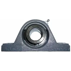 NTN Pillow Block Bearing: 1 7/16 in Bore, Cast Iron, Eccentric Collar, 1 55/64 in Shaft Ht (MPN UELP-1.7/16M). Key specifications — Brand: NTN; Maximum Speed: 4,200 RPM; Mounting Bolt Size: 1/2 in; System of Measurement: Inch.