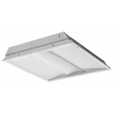 LITHONIA LIGHTING Recessed Troffer: 2 ft Lg, 2 ft Wd, 4,000 lm, 3500K, 37.4 W - 2 ft. x 2 ft. LED Center-Basket Troffers