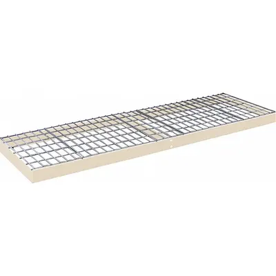 HALLOWELL Boltless Shelf: 48 in x 36 in, 455 lb Load Capacity, Steel, 4 ga Decking - Wire Decking Shelf Kits for Boltless Shelving