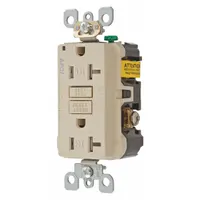 HUBBELL Receptacle: Duplex, 5-20, Ivory, 125V AC, 20 A, 2 Pole / 3 Wire (MPN AFR20TRI)