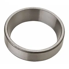 Inch-system tapered roller bearing cup made from alloy steel. Outside diameter 2 9/16 in, cup width 0.55 in. Designed for use with compatible cone LM48548 in rotating shaft applications supporting radial and axial loads.