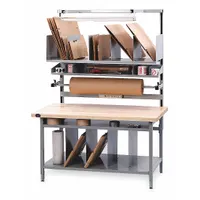 Packing Table: 750 lb Wt Capacity, 30 in Min Tabletop Ht, 36 in Max Tabletop Ht, High Gloss, Gray (MPN CPB6030M)