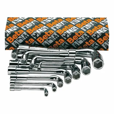 BETA Socket End Wrench Set: 6-Point, 11 5/8 in Overall Lg - Fixed-Head Double-End Socket End Wrench Sets