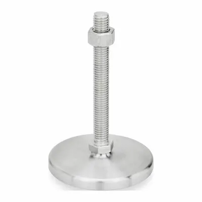 JW WINCO Male-End Leveling Mount: Swiveling Stud, 1/2"-13 Thread Size, 3.15 in - Swivel Male Leveling Mounts