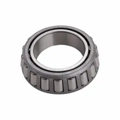 Inch-system tapered roller bearing cone with 2 7/8 in bore, 5.28 in OD, and 1.837 in cone width. Chrome steel cage and carbon steel ring. Compatible with cup 742. Used in industrial machinery for combined radial and axial loads.