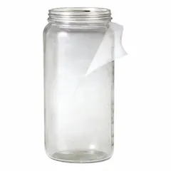 Safety Coated Wide Mouth Round Glass Lab Bottle, 480 mL, 70-400, Colorless, Case of 48