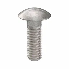 Square neck carriage bolt made from 316 stainless steel with a plain finish. Thread size 5/16"-18, length 1 inch. The square neck prevents rotation during tightening, suitable for fastening metal to wood or metal in corrosive environments. Supplied in a pack of 10.