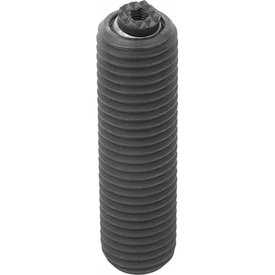 KIPP Fully-Threaded Gripper w/Serrated Pad: Steel Insert, M24, 80 mm Thread Lg - Fully-Threaded Grippers with Serrated Steel Pad