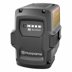 36V DC lithium-ion battery for Husqvarna cordless outdoor power equipment. Supplied as a single unit, it provides power for compatible chainsaws, trimmers, and blowers in landscaping and forestry tasks.