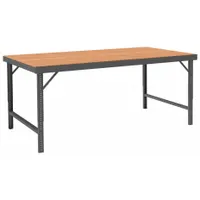 DURHAM MFG Work Table: Adj Ht, Hardboard, 72 in x 30 1/4 in, 2,000 lb Overall Load Capacity (MPN WBF-TH-3072-95)