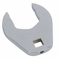 Chrome-finished alloy steel crowfoot wrench with a 2 in head size and 1/2 in drive. Designed for use with a ratchet or torque wrench to access fasteners in confined spaces where standard tools cannot reach.