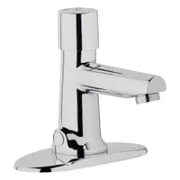 CHICAGO FAUCETS Straight Spout Bathroom Faucet: 3501, Single-Post, Cast Brass, 0.5 gpm Flow Rate (MPN 3501-4E2805ABCP)