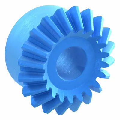 KHK GEARS Miter Gear: For 90° Shaft Angle, Module m 1.25, 20 Teeth, Nylon, 8 mm Bore Dia - Straight Teeth Metric Miter Gears