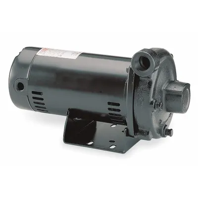 Dayton Centrifugal Pump: 1/2 hp, 115/230V AC, 83 ft Max Head, 1 1/4 in - 1/4 to 3/4 HP Straight Centrifugal Pumps
