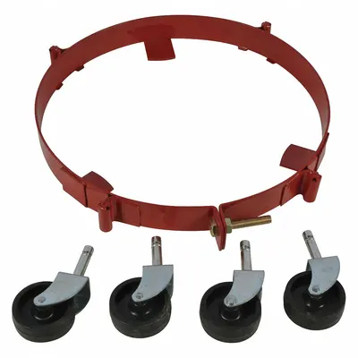 WESTWARD Drum Dolly: 120 lb Load Capacity, For 16 gal Container Capacity, Round - Open-Deck Drum Dollies with Clamping Support