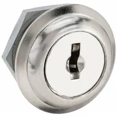 Keyed cam lock with quarter-turn clockwise unlock mechanism. Constructed of zinc die-cast with a nickel finish. Keyed alike with code C415A. Suitable for securing cabinets, lockers, and enclosures in industrial, commercial, and institutional settings.