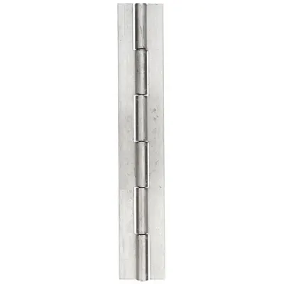 OEM Piano Hinge: Stainless Steel, 36 in Leaf Ht, 1 in Leaf Wd - Full Surface-Mount Piano Hinges