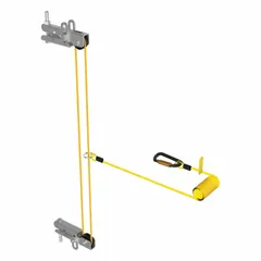 Steel SRL anchor designed for ladder lifeline systems. Secures a self-retracting lifeline to a ladder for fall protection. 310 lb capacity, 2 in channel width.