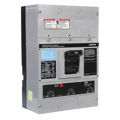 Siemens Molded Case Circuit Breaker: 350 A Amps, 65kA at 240V AC, Fixed, Lug, ABC - JD-Frame Siemens Molded Case Circuit Breakers