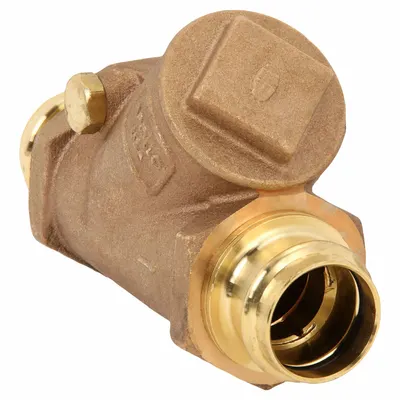APOLLO Swing Check Valve: Swing, Y-Style Valve Body, 2-Way, 1 in Pipe Size, Press x Press - Lead-Free Bronze Y Swing Check Valves