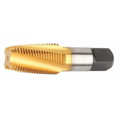 WIDIA GTD Spiral-Flute Pipe Tap: 1/4-18 NPT, 4 Flute, Taper Chamfer, Cobalt - Spiral-Flute Pipe Taps
