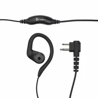 COBRA Earpiece: Fits Cobra, For Performa Series, Ear Hook, Push To Talk, Black, 1 Wires, M1 (MPN 0010100-1)