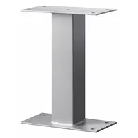 Pedestal: Aluminum, Powder Coated, Gray, Bolt Mounted, 16 in H x 3 1/2 in W x 3 1/2 in D (MPN 4395SLV)