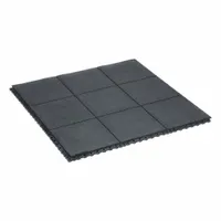 Interlocking Antifatigue Mat Tile: Interlocking Antifatigue Mat Tile, 3 ft x 3 ft, Textured, Black (MPN 577.58X3X3NBRBK)