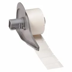 Precut wraparound label roll for wire and cable identification. Nylon construction with black-on-white printing. For use on 10 AWG to 4 AWG wire gauge. Compatible with M710 printer series; requires M7-R6200 ribbon.