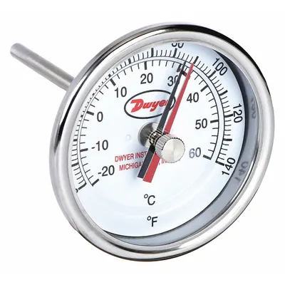 Dwyer Min/Max-Reading Thread-Mount Dial Thermometer - Min/Max-Reading Thread-Mount Dial Thermometers