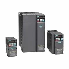 Compact variable frequency drive for three-phase motors, rated 3 hp with 4.2 A maximum output current. IP21 enclosure, no bypass, in black/blue/gray color. Suitable for speed control of fans, pumps, and compressors in HVAC and industrial applications.