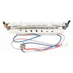 The GE WR51X10029 is a defrost heater assembly for refrigerators and freezers. It prevents ice buildup on evaporator coils by heating them during the defrost cycle, maintaining proper airflow and cooling performance.