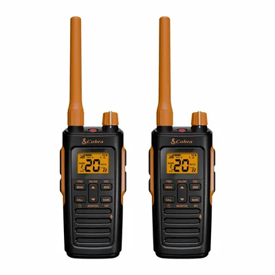 COBRA Handheld Two Way Radio: TrailBlazer Series, GMRS, Analog, 2.5 W, 4 Channels - FRS & GMRS Personal Radios